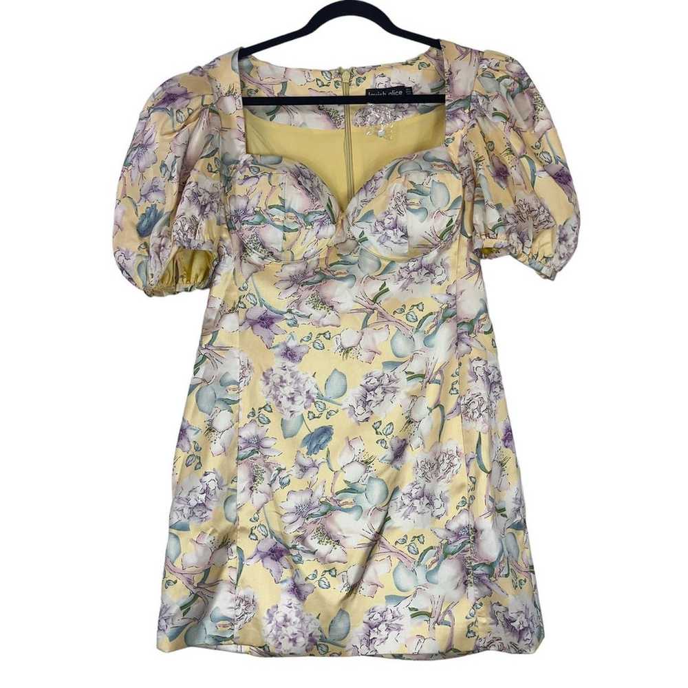 Lavish Alice Womens size 12 dress yellow floral p… - image 1