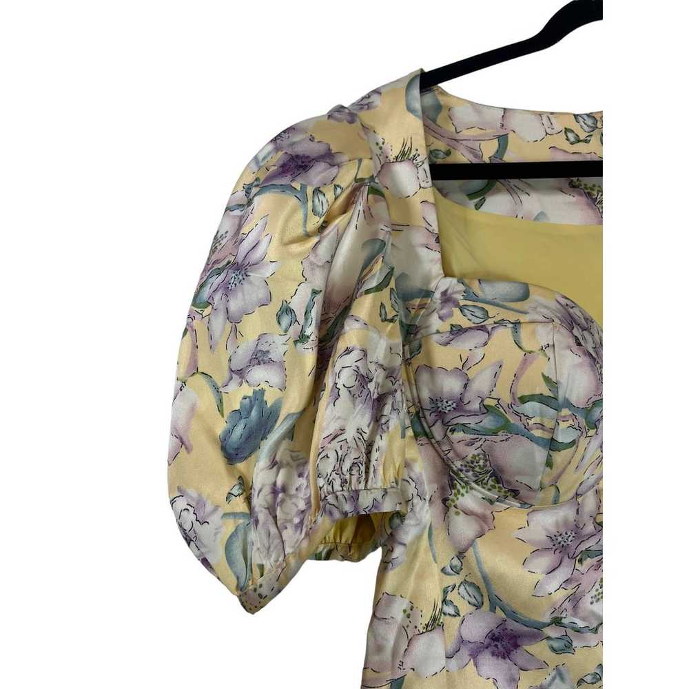 Lavish Alice Womens size 12 dress yellow floral p… - image 3