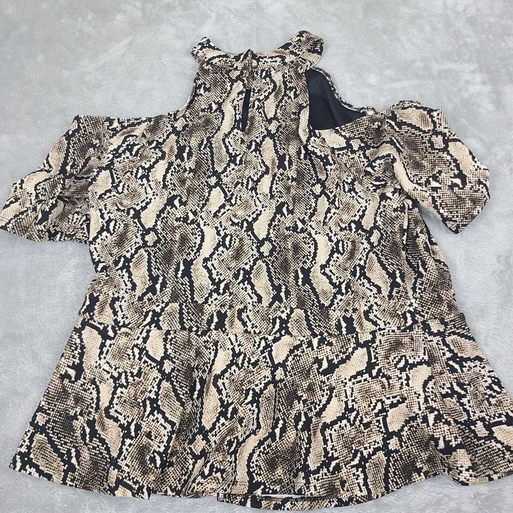 Vintage Thalia & Sodi Size XL top Snake Skin prin… - image 8