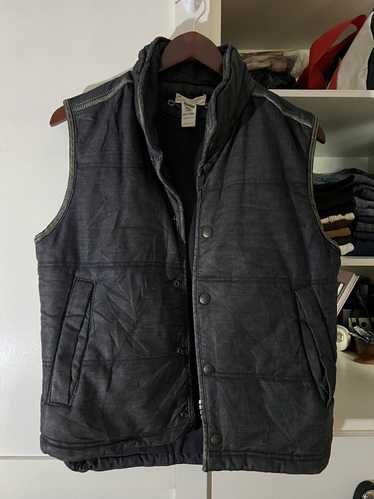 Diesel industrial dark navy blue purple grey vest popular size large wool