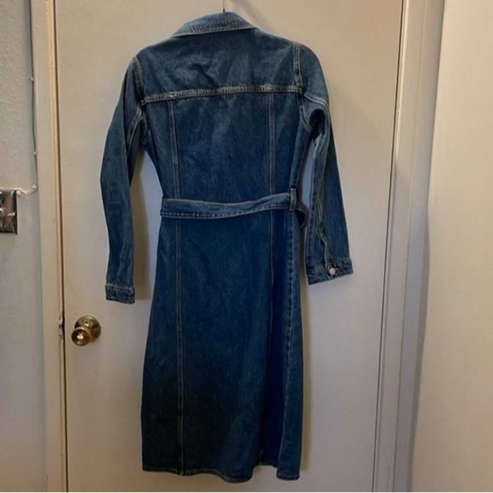 Zara Women's Denim Jean Button Up Dress Size Smal… - image 9