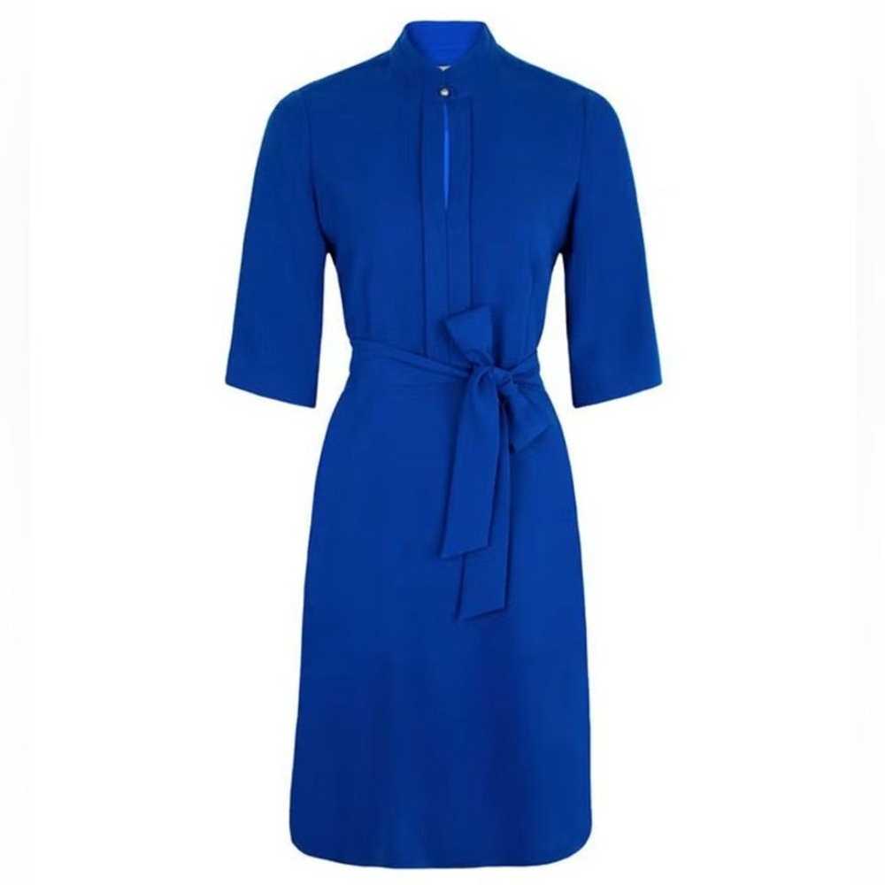 Hobbs London Dress Lois Blue Shirtdress Knee Leng… - image 1