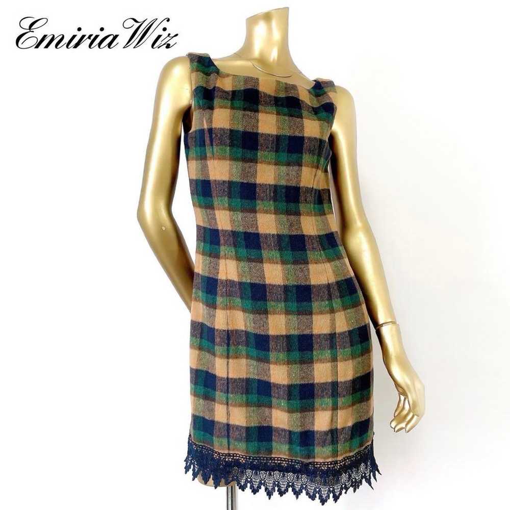 Emiria Wiz checkered wool mini dress. - image 3