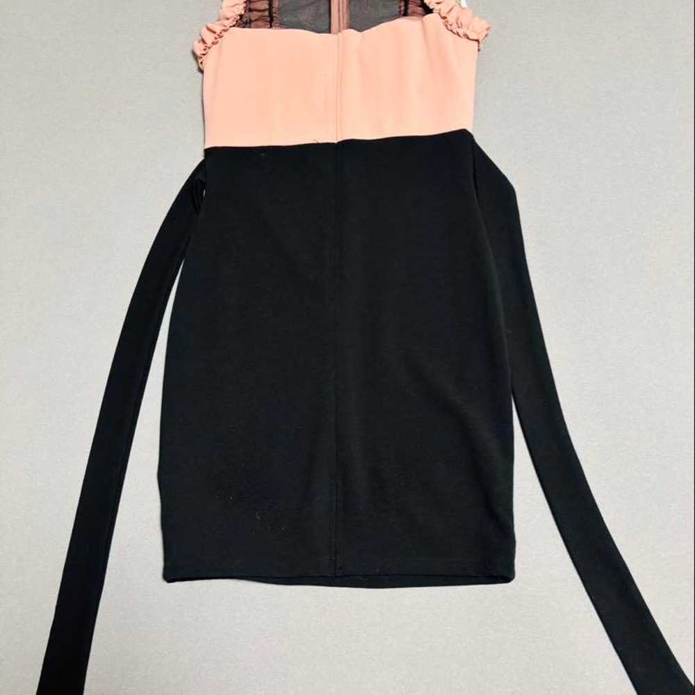 Dazzy Store M Size Frill Dress Pink and Black - image 2