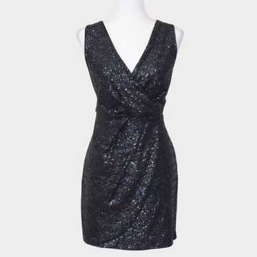 OASIS Anna Sequin Faux Wrap Cocktail/Party Dress … - image 1