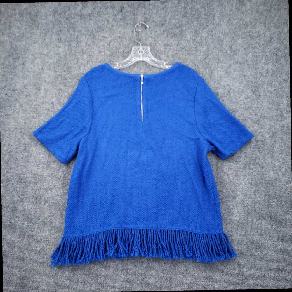 Vintage Womens Large US 2 Blue Hema Fringe Pullov… - image 2