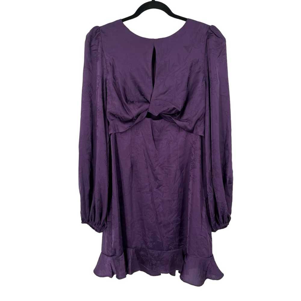 Astr the Label front twist long sleeve purple X-L… - image 1