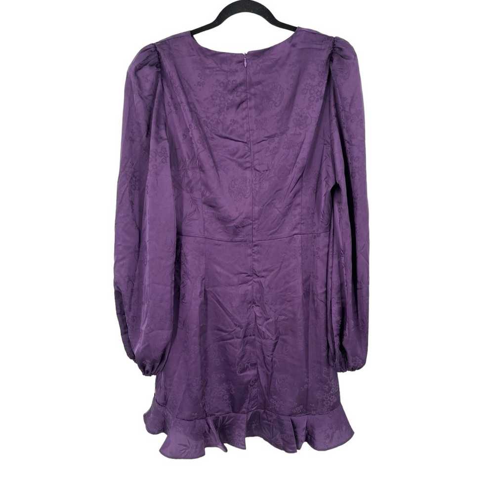 Astr the Label front twist long sleeve purple X-L… - image 5