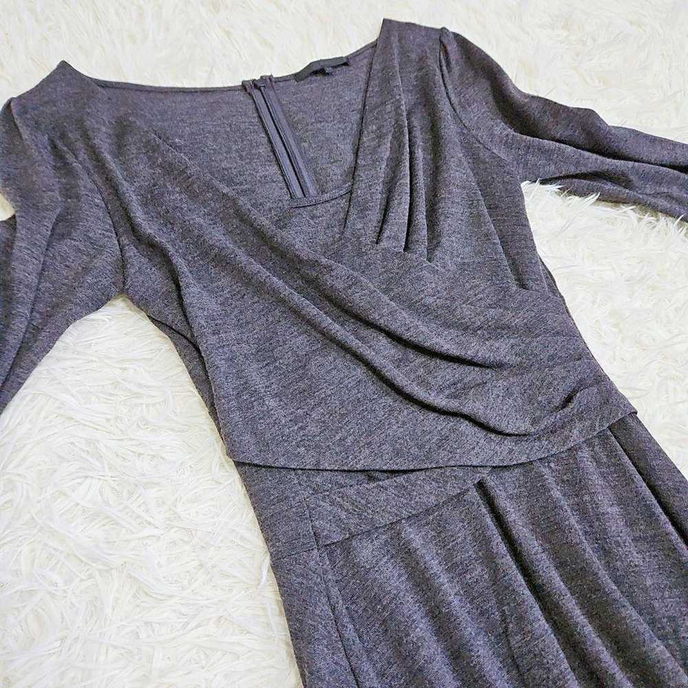 ANAYI Draped Dress, Wrap Dress, Gray, Midi Length - image 6