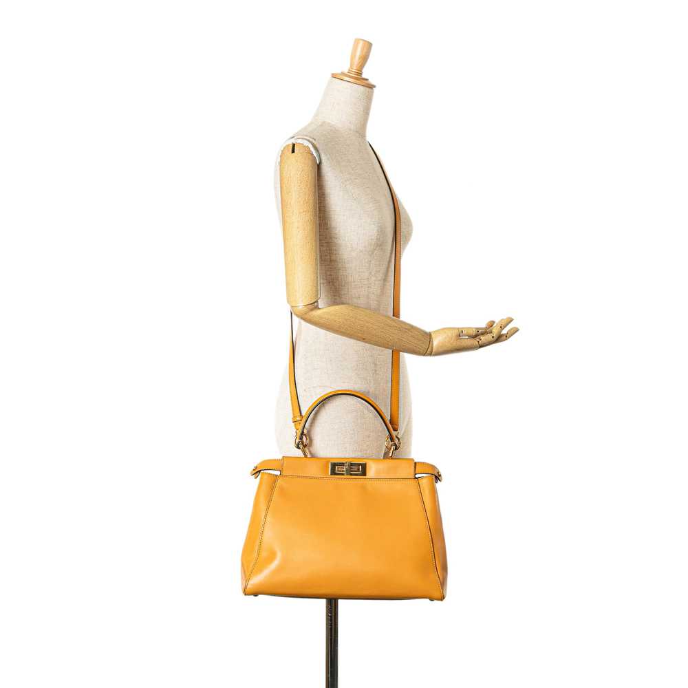 Yellow Fendi Medium Leather Peekaboo Satchel - image 2