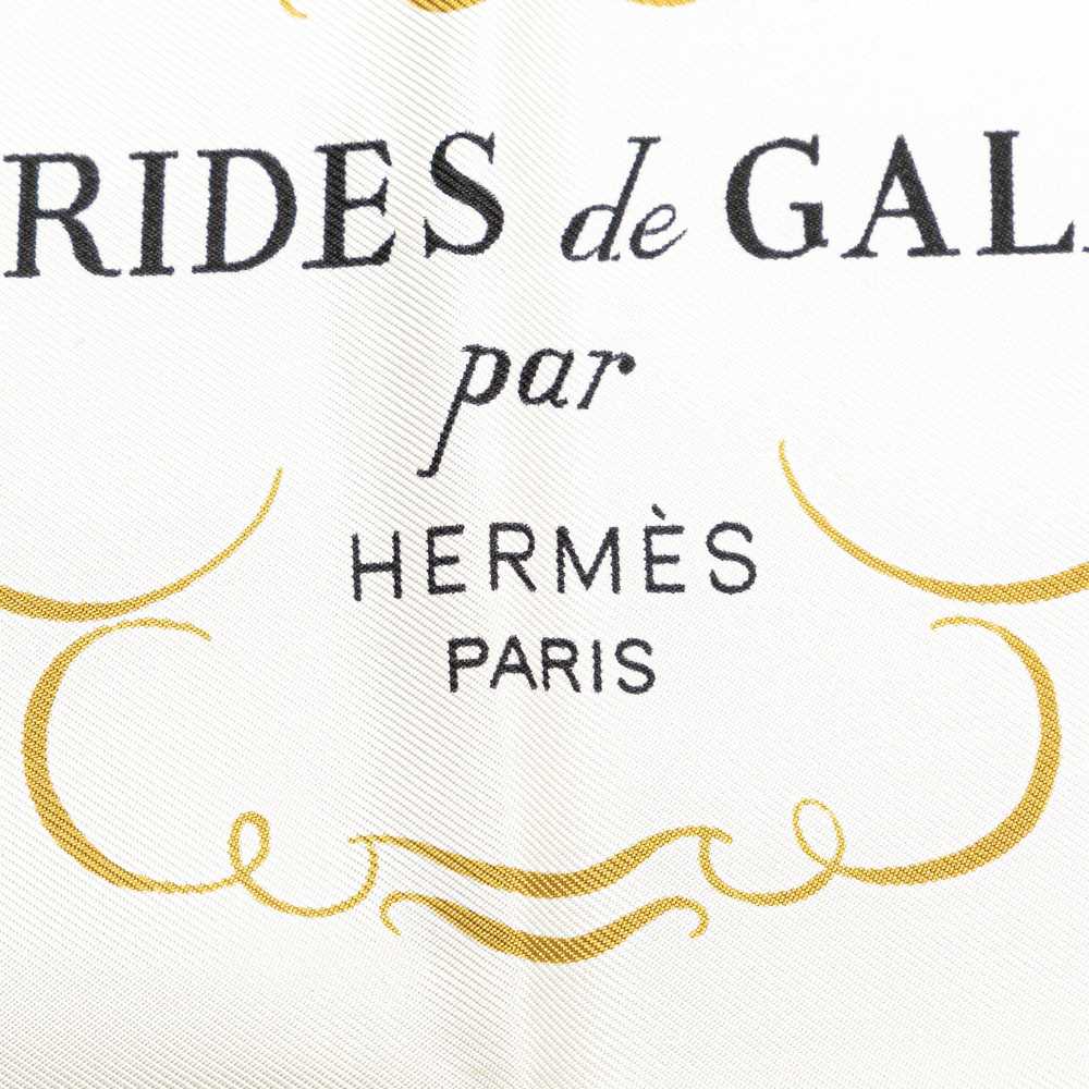 White Hermès Brides de Gala Silk Scarf Scarves - image 3