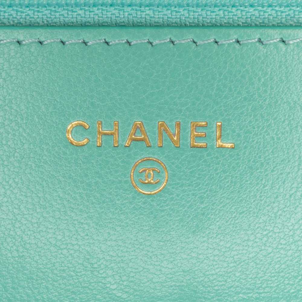 Blue Chanel Quilted Lambskin 19 Wallet on Chain S… - image 6