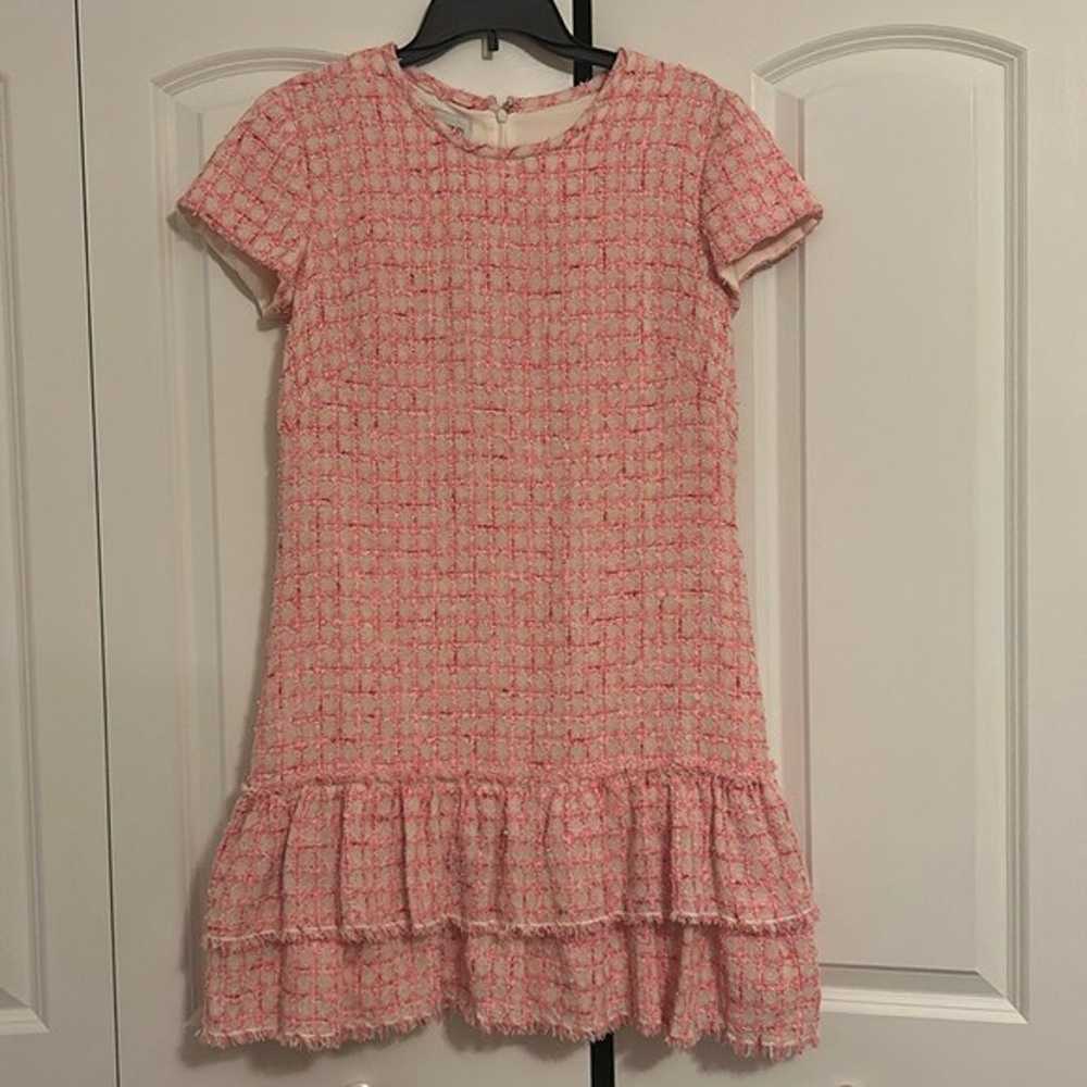 Sara Campbell Pink Tweed Dress Size 8 - image 1