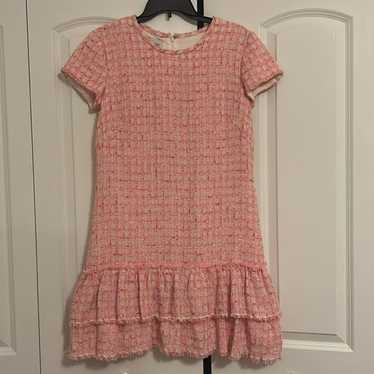 Sara Campbell Pink Tweed Dress Size 8 - image 1