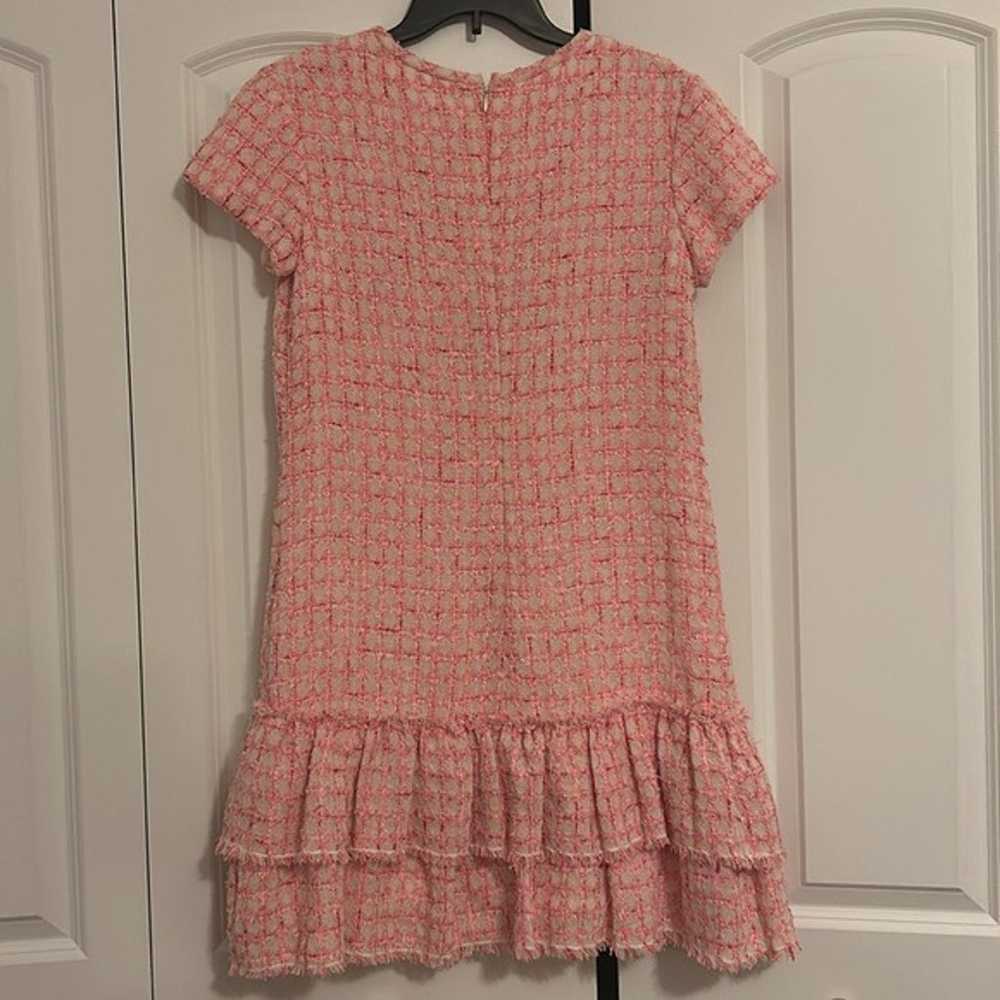 Sara Campbell Pink Tweed Dress Size 8 - image 4