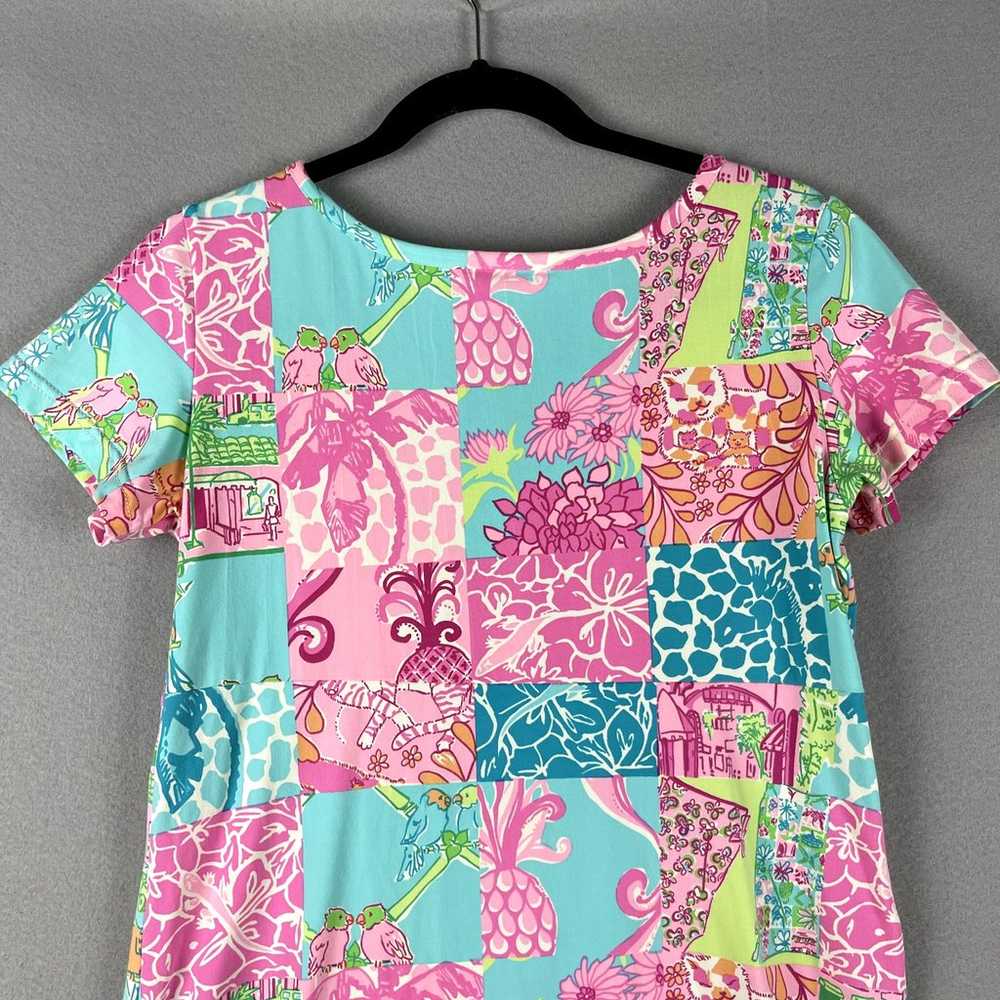 Vintage Lilly Pulitzer Patchwork Print Shift Dres… - image 10