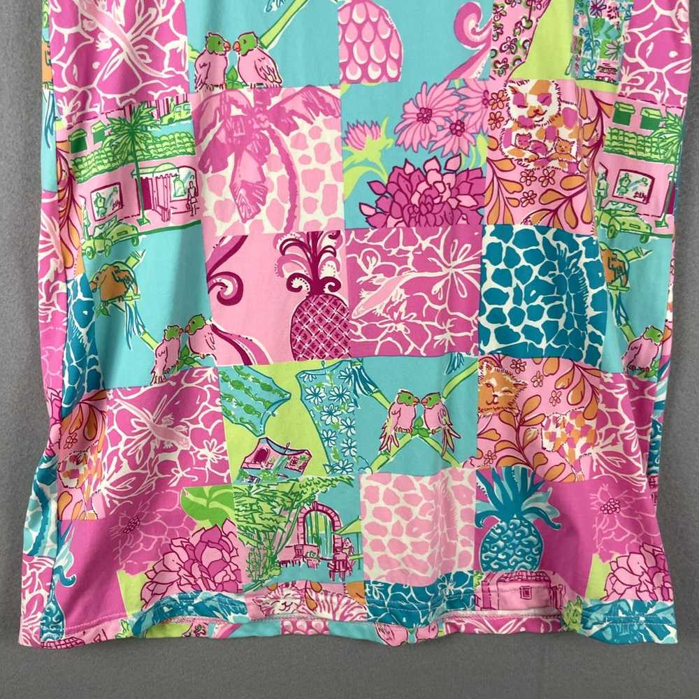 Vintage Lilly Pulitzer Patchwork Print Shift Dres… - image 11