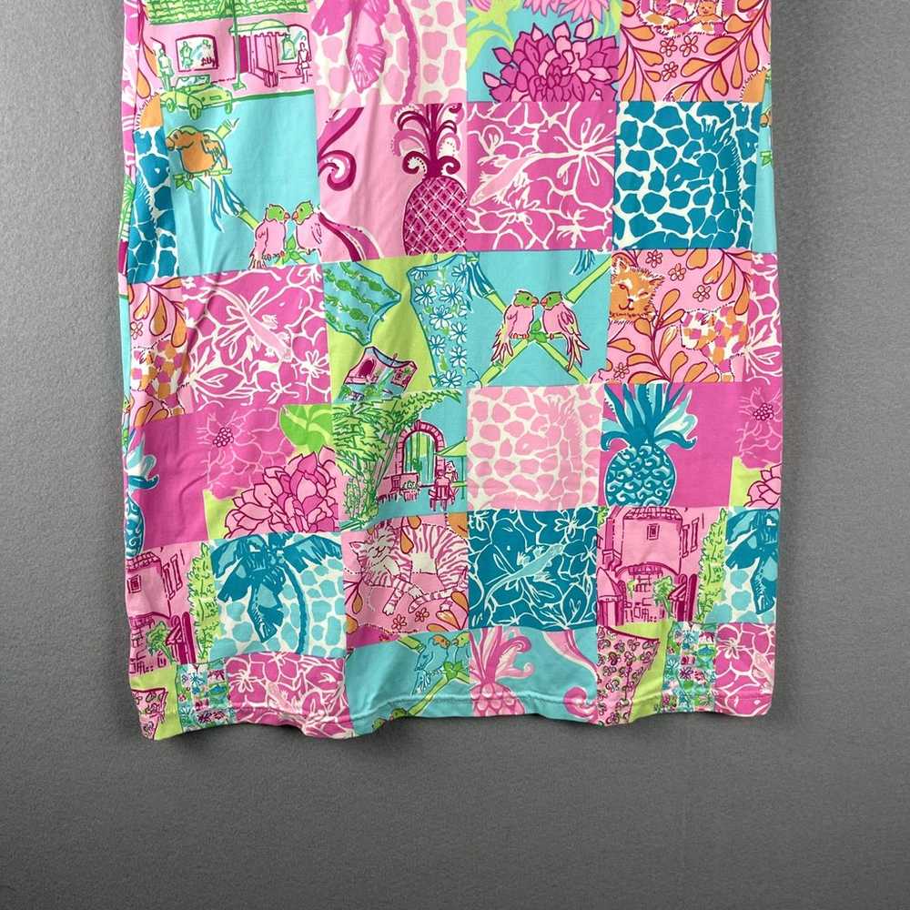 Vintage Lilly Pulitzer Patchwork Print Shift Dres… - image 4