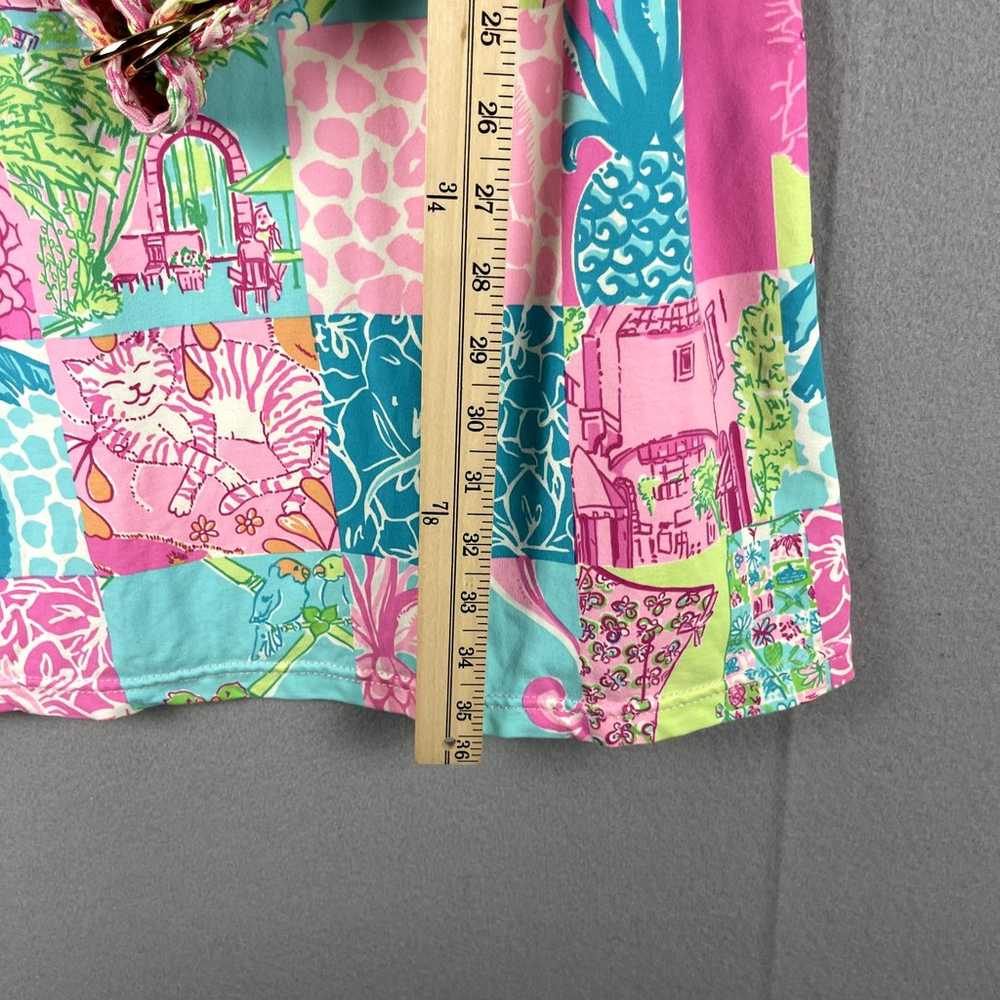 Vintage Lilly Pulitzer Patchwork Print Shift Dres… - image 8