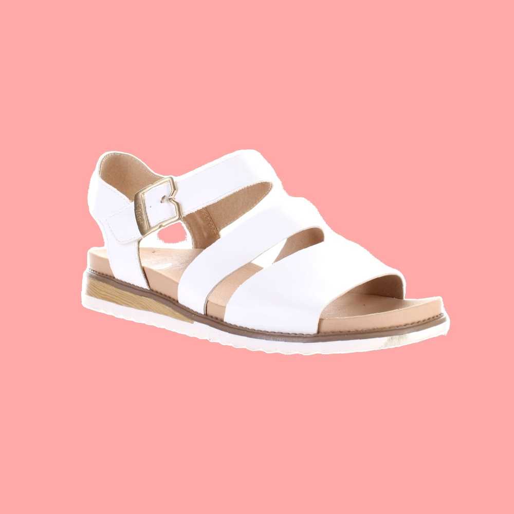 Vintage White Ankle Strap Island Glow Sandals for… - image 2