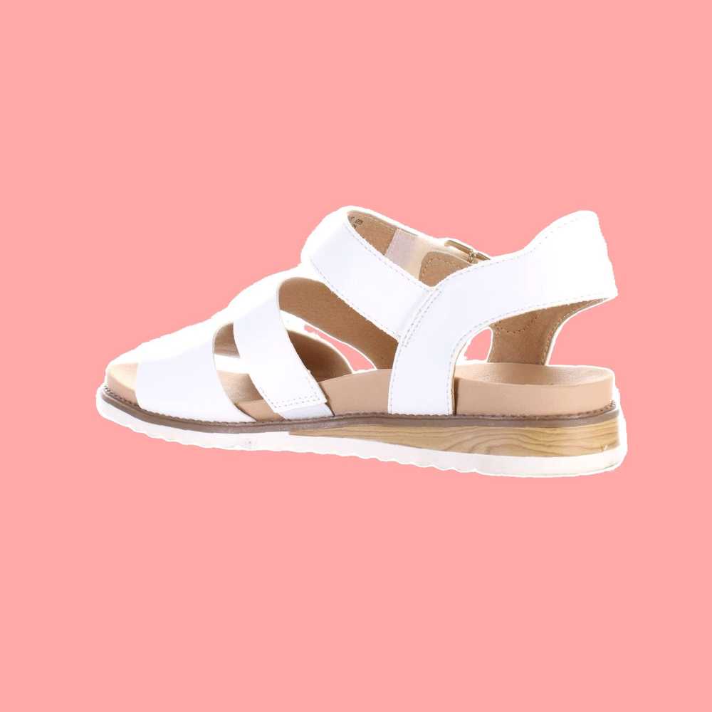 Vintage White Ankle Strap Island Glow Sandals for… - image 3