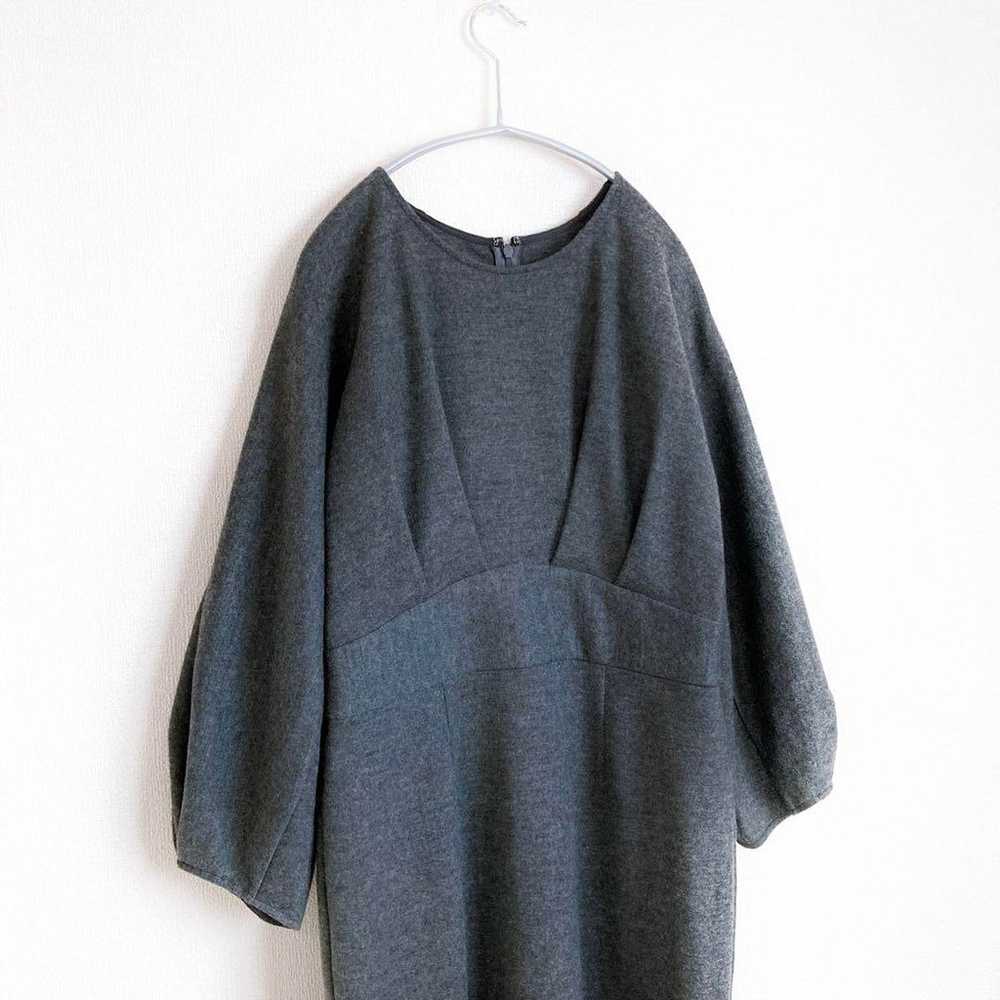 DAMA Collection Wool Tuck Dress - image 2