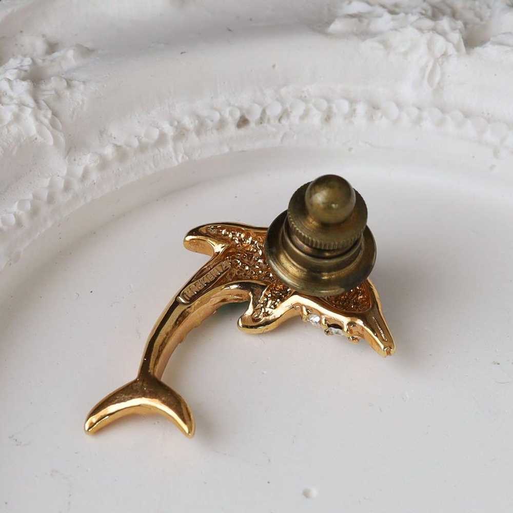 KREMENTZ Vintage Tuck Pin Brooch Dolphin Aquarium… - image 7