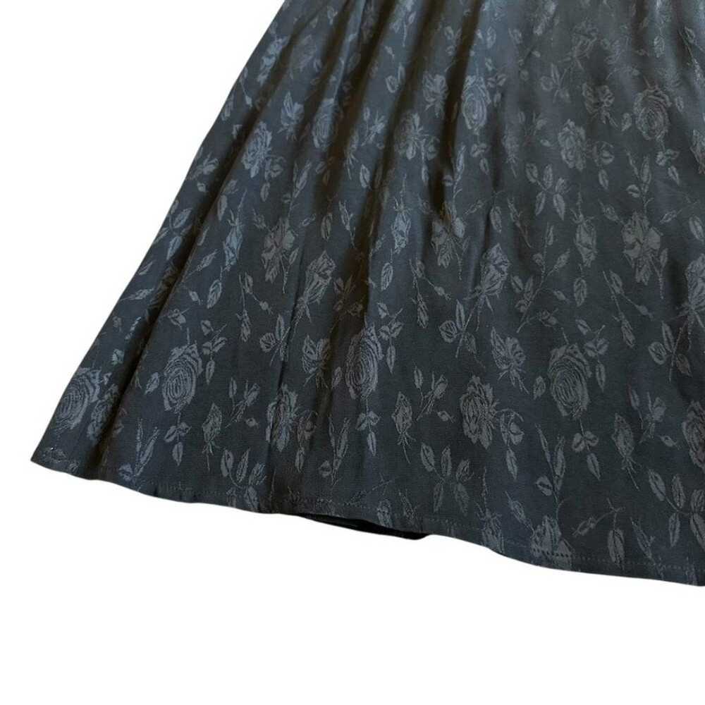 Laura Ashley Black Jacquard Floral Maxi Dress Sho… - image 6