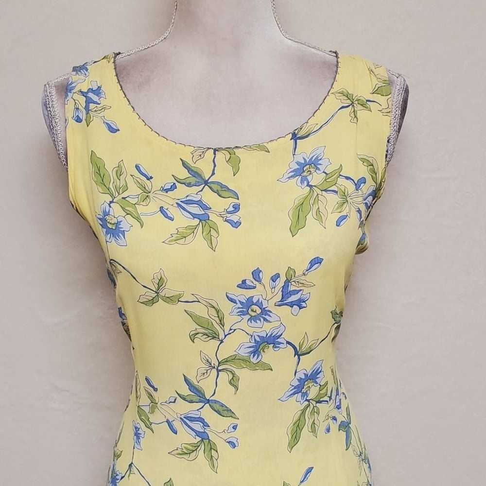 80s Vintage Handmade Reversible Yellow Blue Forge… - image 3