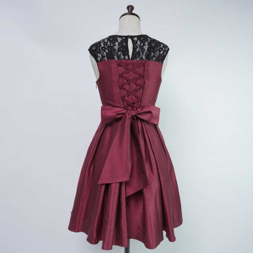 Excellent condition aimer lace-up dress in wine r… - image 3