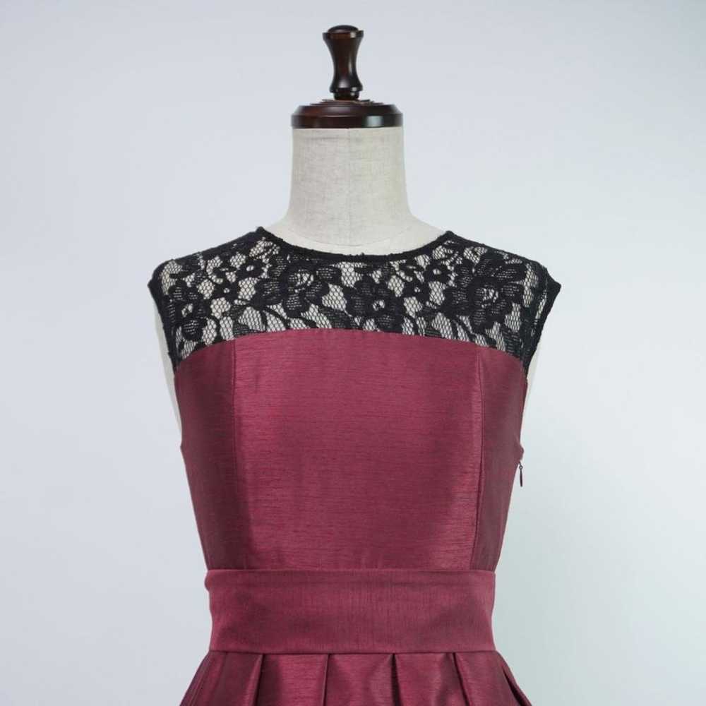 Excellent condition aimer lace-up dress in wine r… - image 4