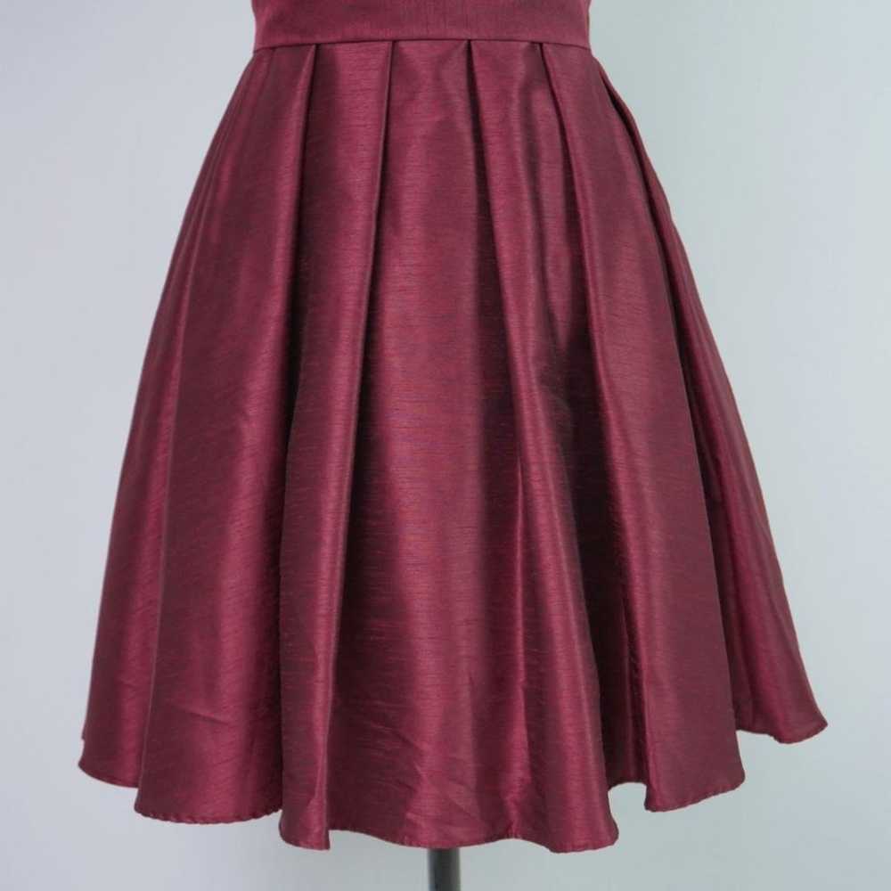 Excellent condition aimer lace-up dress in wine r… - image 5