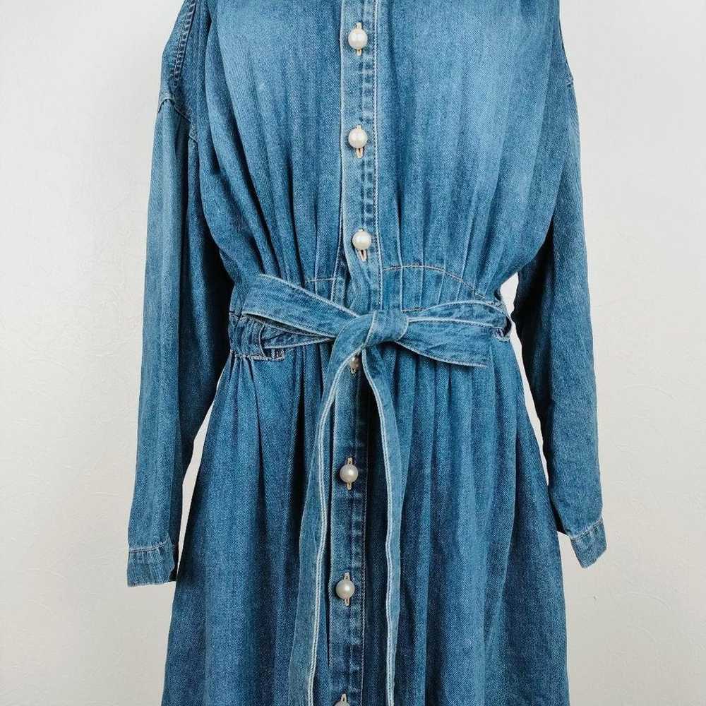 DRESS LAVE Long Denim Dress M - image 4