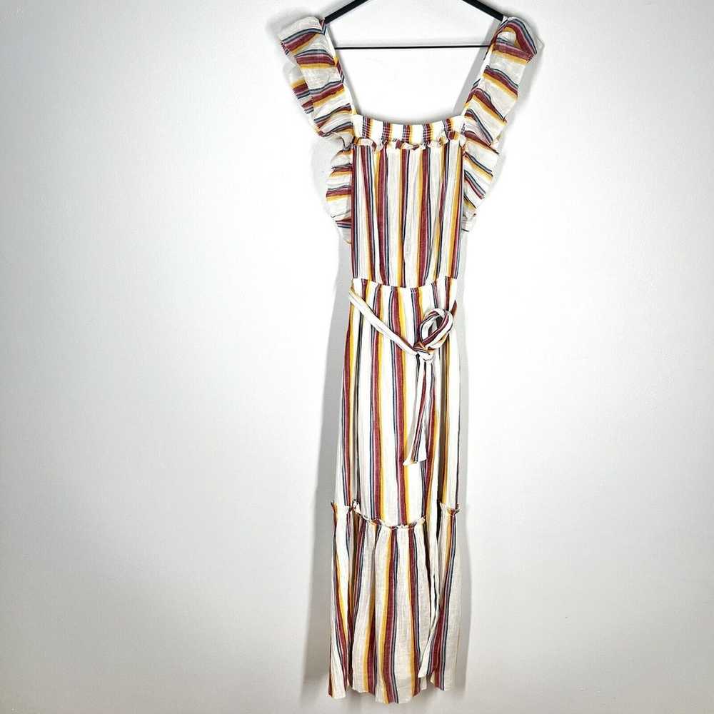 Saylor Sz L Goldia Striped Criss Cross Back Ruffl… - image 3