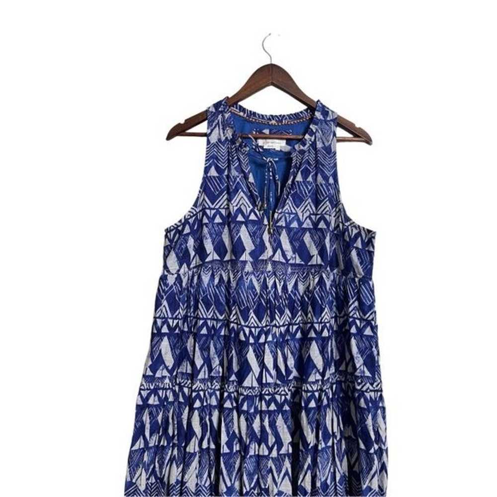 Anthropologie Diaz Tiered Maxi Dress Blue Abstrac… - image 12