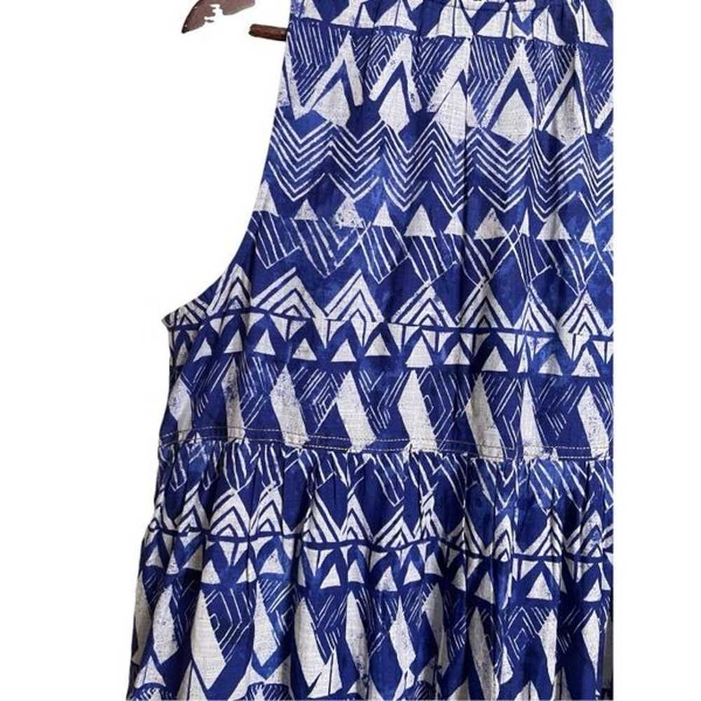 Anthropologie Diaz Tiered Maxi Dress Blue Abstrac… - image 6