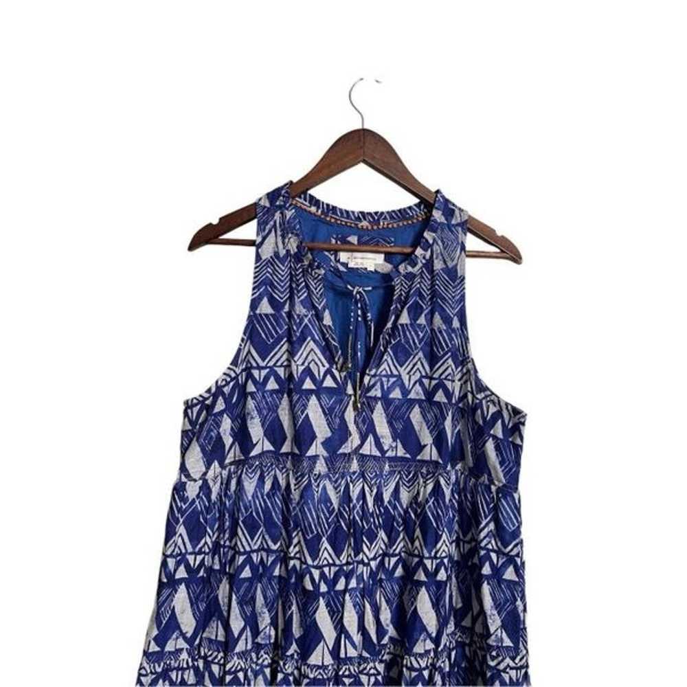 Anthropologie Diaz Tiered Maxi Dress Blue Abstrac… - image 8