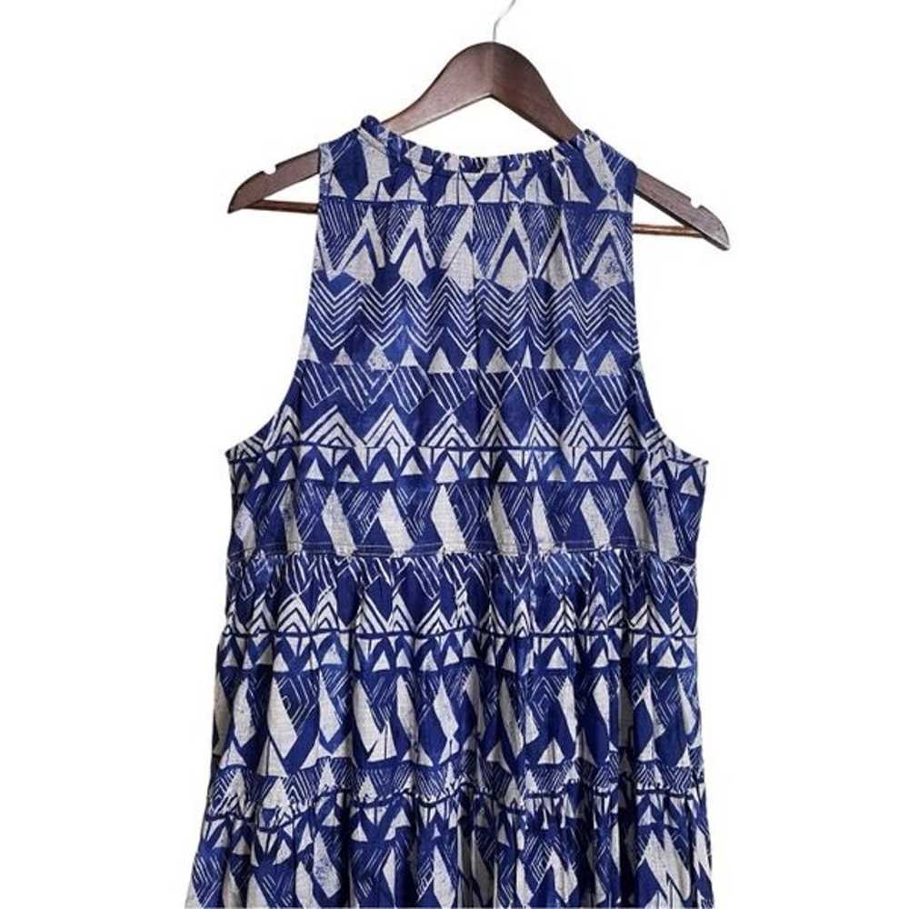 Anthropologie Diaz Tiered Maxi Dress Blue Abstrac… - image 9