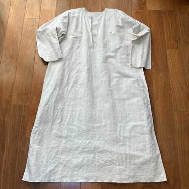 French antique linen initial nightdress dress [ML]