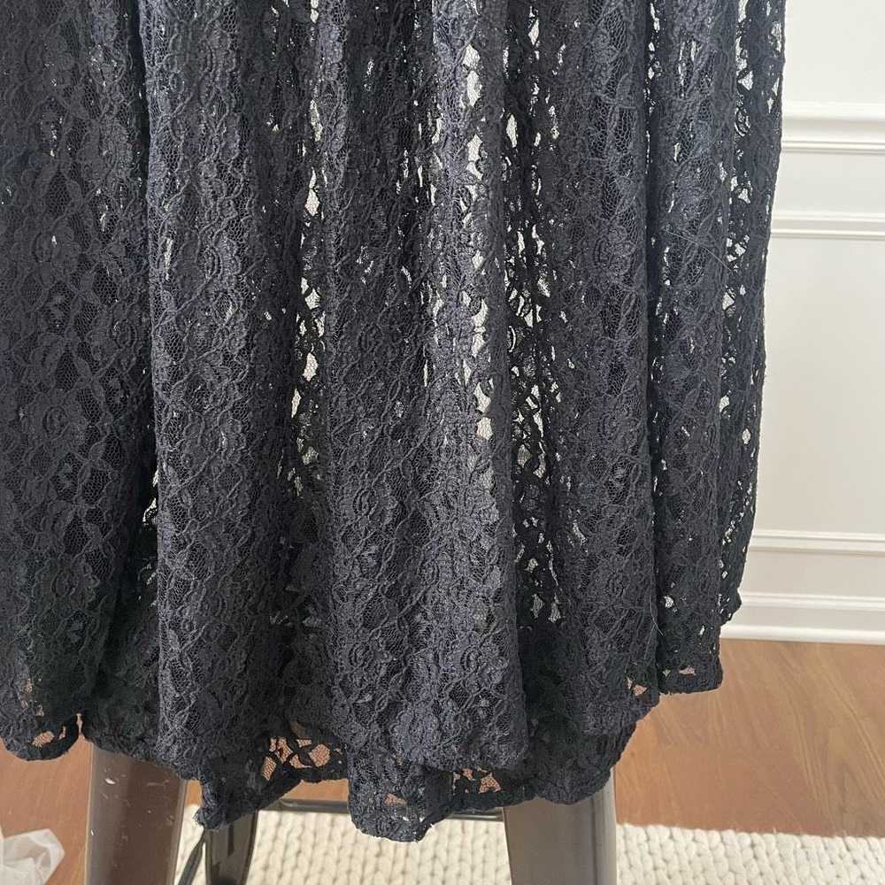 Express Vintage Express Tricot Sheer Black Lace M… - image 3