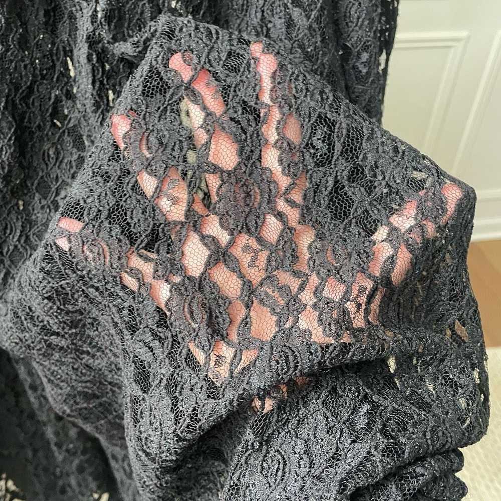 Express Vintage Express Tricot Sheer Black Lace M… - image 4