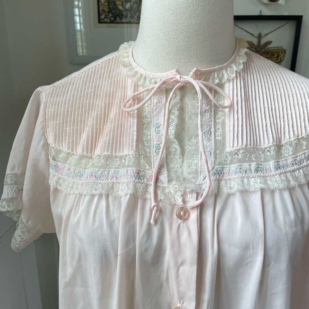 Vintage Vintage Barbizon Pink 2pc Pajama Lounge S… - image 3