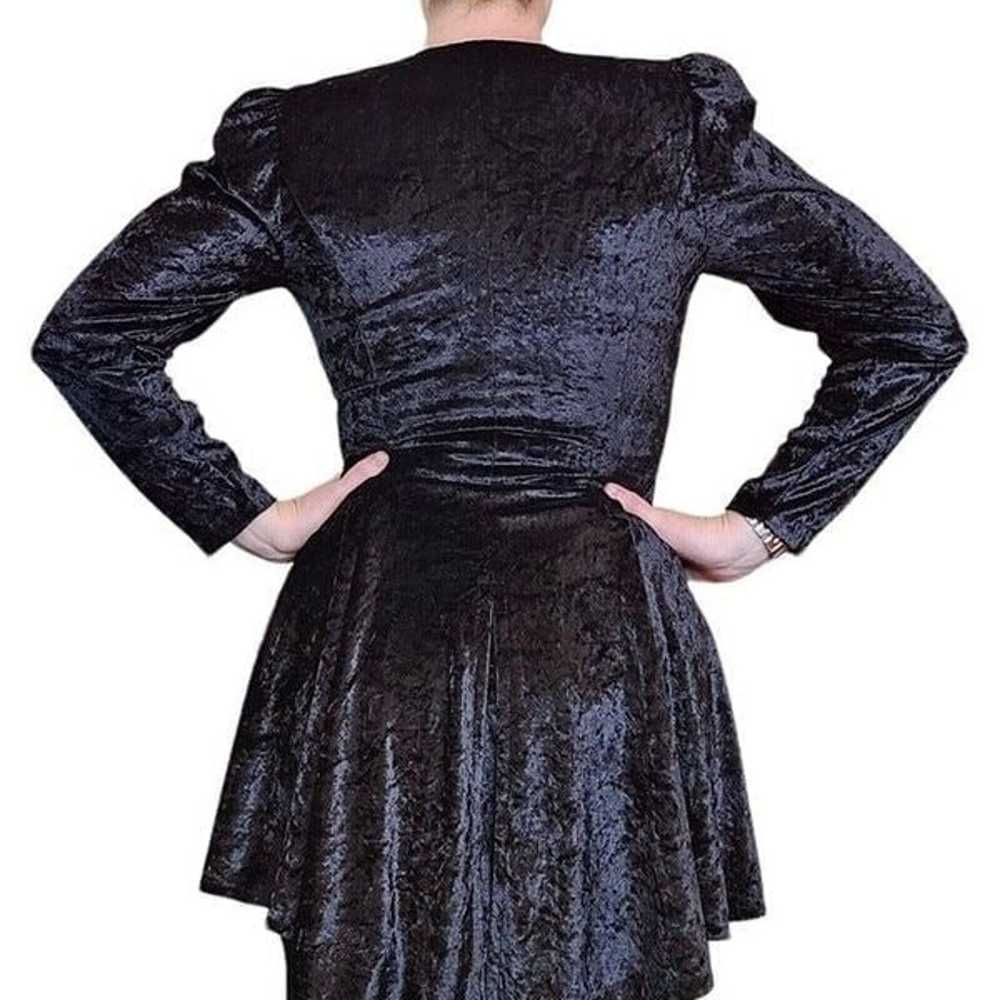 Black Crushed Velvet Small Skirt Set Edge Punk Pr… - image 10