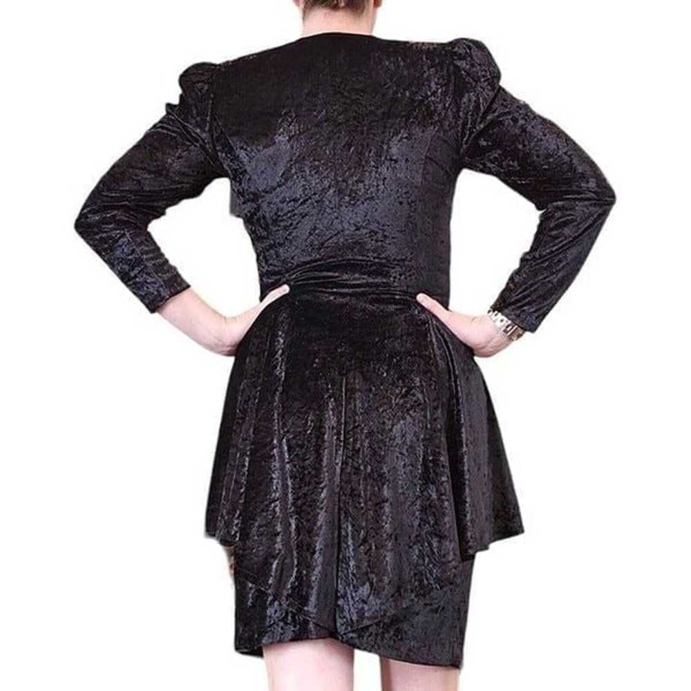 Black Crushed Velvet Small Skirt Set Edge Punk Pr… - image 6