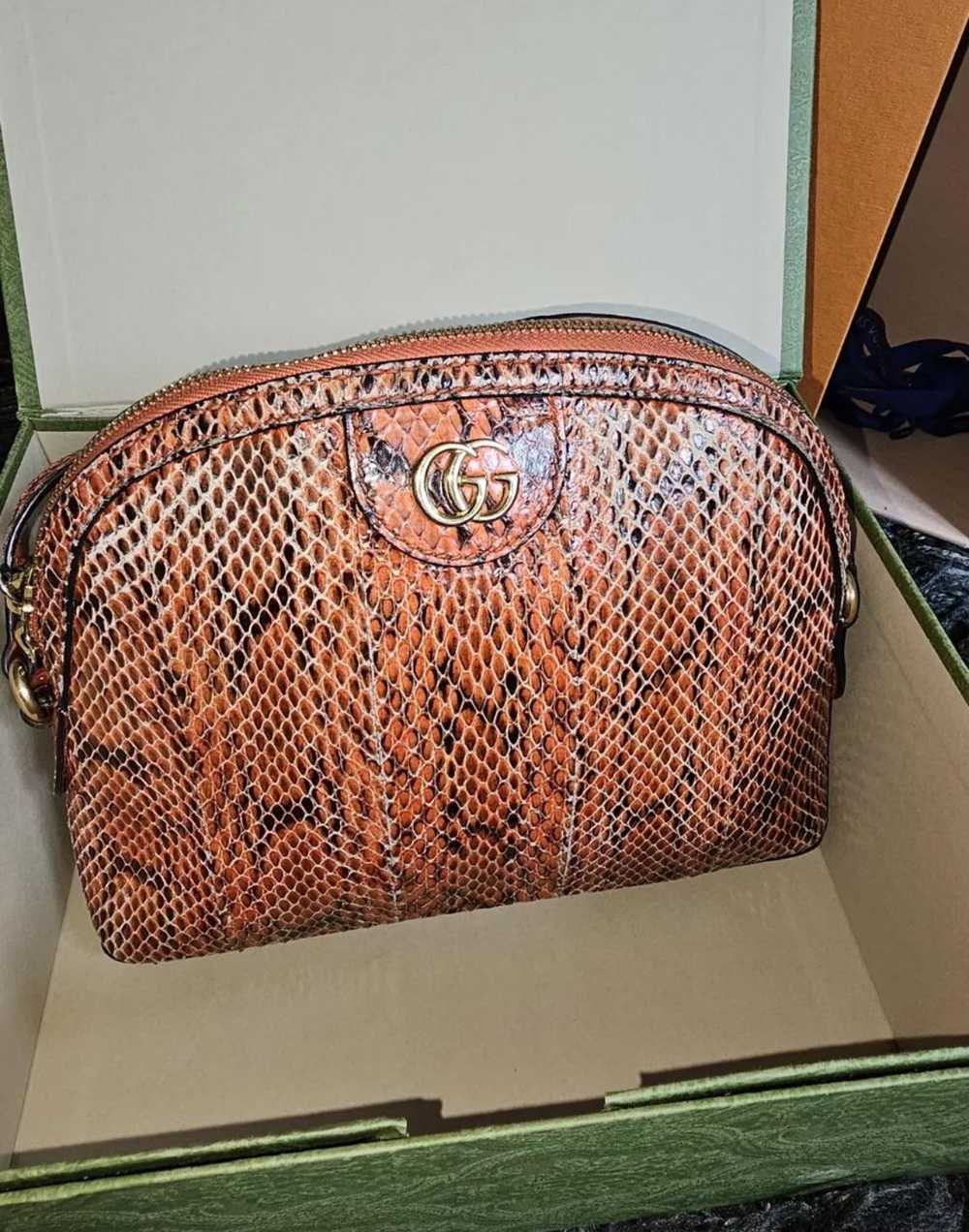 Product Details Gucci Orange Python Ophidia Dome … - image 2