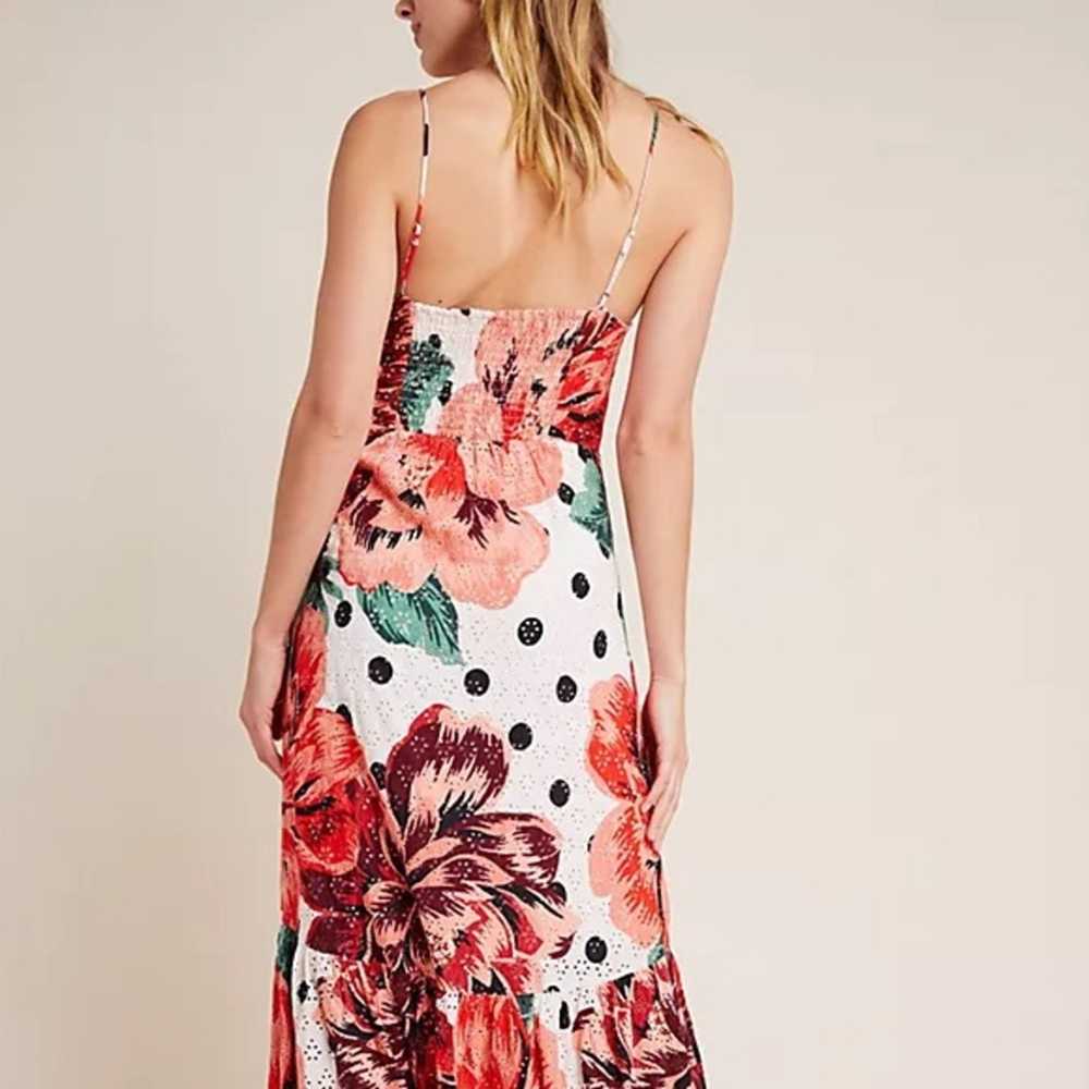 Farm Rio Eyelet Anthropologie Riviera Red Floral … - image 9