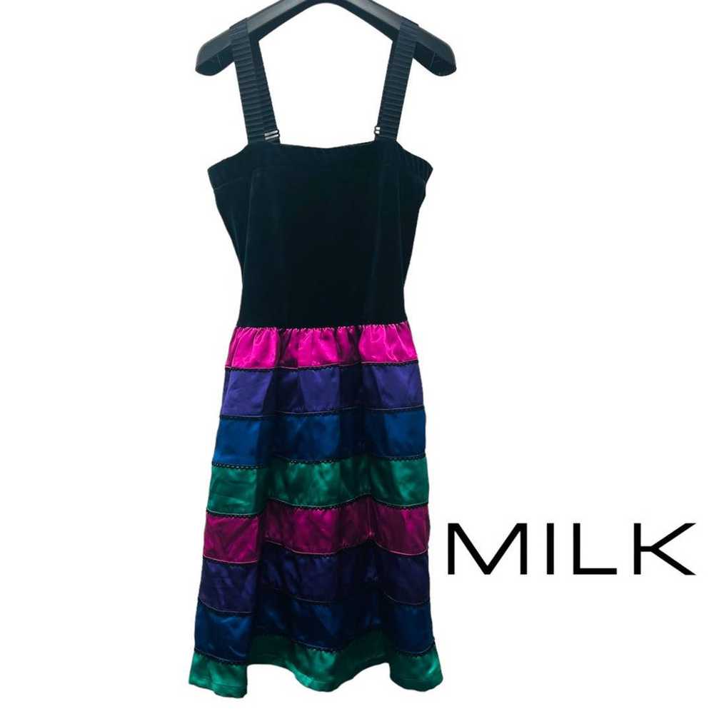 MILK / Milk Shoulder Belt Velour One-piece m531 - image 1