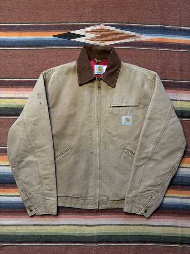 Vintage carhartt detriot shops jacket brown tan XL