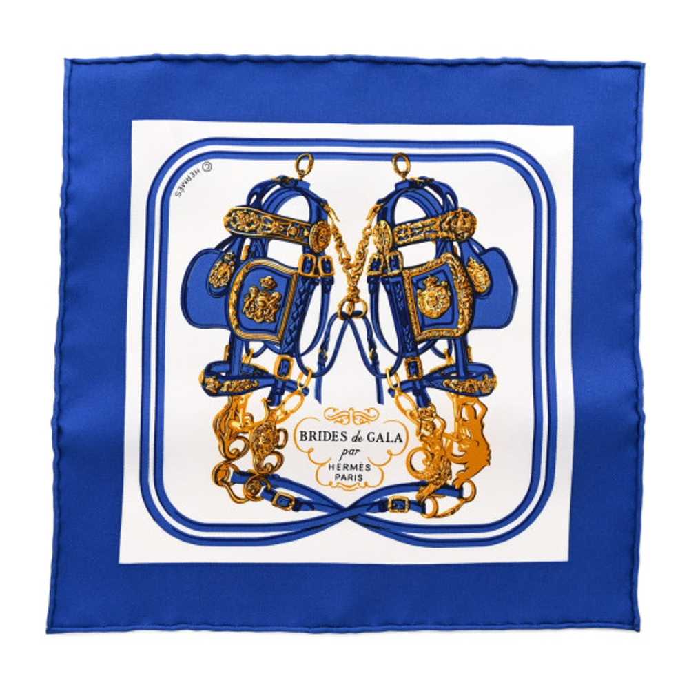 HERMES Silk Brides de Gala Nano Scarf 20 Bleu Vif… - image 1