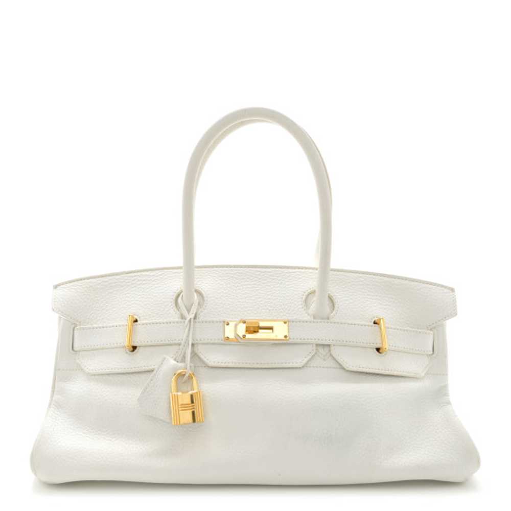 HERMES Taurillon Clemence JPG Birkin 42 White - image 1